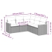 Set de muebles de jardín 5 pzas y cojines ratán sintético negro
