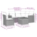 Set de muebles de jardín 6 pzas y cojines ratán sintético gris