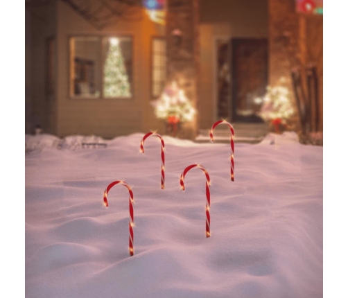 Ambiance Set de bastones de caramelo de Navidad con luces 4 pzas