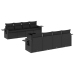 Set de sofás de jardín 8 piezas y cojines ratán sintético negro