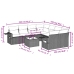 Set de muebles de jardín 9 pzas y cojines ratán sintético gris