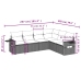 Set de muebles de jardín 6 pzas y cojines ratán sintético gris