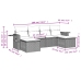 Set de muebles de jardín 6 pzas y cojines ratán sintético gris