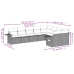 Set de sofás de jardín 8 piezas y cojines ratán sintético negro
