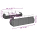 Set de muebles de jardín 9 pzas y cojines ratán sintético gris