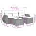 Set de muebles de jardín 5 pzas y cojines ratán sintético negro
