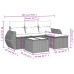 Set de muebles de jardín 5 pzas y cojines ratán sintético negro