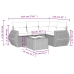 Set de muebles de jardín 5 pzas y cojines ratán sintético negro
