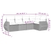 Set comedor de jardín 5 piezas y cojines ratán sintético marrón