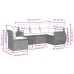 Set de muebles de jardín 5 pzas y cojines ratán sintético negro