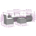 Set de muebles de jardín 6 pzas y cojines ratán sintético gris