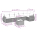 Set sofás de jardín 7 piezas y cojines ratán sintético beige
