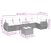 Set sofás de jardín 7 piezas y cojines ratán sintético beige