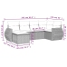 Set de muebles de jardín 6 pzas y cojines ratán sintético gris