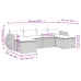 Set de muebles de jardín 6 pzas y cojines ratán sintético gris