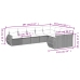 Set muebles jardín 9 pzas y cojines ratán sintético gris claro