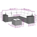 Set de muebles de jardín 6 pzas y cojines ratán sintético gris