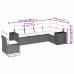 Set de muebles de jardín 6 pzas y cojines ratán sintético gris