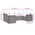 Set de muebles de jardín 6 pzas y cojines ratán sintético gris