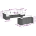 Set de muebles de jardín 9 pzas y cojines ratán sintético gris