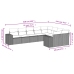 Set de muebles de jardín 9 pzas y cojines ratán sintético gris