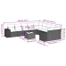 Set de sofás de jardín 11pzas con cojines ratán sintético beige