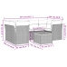 Set de comedor de jardín 7 pzas y cojines ratán sintético negro