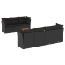 Set de sofás de jardín y cojines 8 piezas ratán sintético negro
