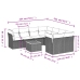 Set de muebles de jardín 9 pzas y cojines ratán sintético gris