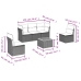 Set de muebles de jardín 6 pzas y cojines ratán sintético gris