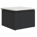 Set de muebles de jardín 5 pzas y cojines ratán sintético negro