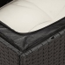 Set de muebles de jardín 5 pzas y cojines ratán sintético negro