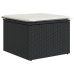 Set de muebles de jardín 5 pzas y cojines ratán sintético negro