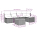 Set de muebles de jardín 6 pzas y cojines ratán sintético gris