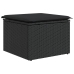 Set de muebles de jardín 5 pzas y cojines ratán sintético negro