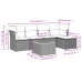 Set de muebles de jardín 6 pzas y cojines ratán sintético gris