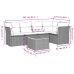 Set de muebles de jardín 6 pzas y cojines ratán sintético gris