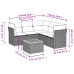 Set de muebles de jardín 6 pzas y cojines ratán sintético gris