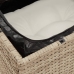 Set de sofás de jardín 9 pzas con cojines ratán sintético beige