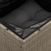 Set de muebles de jardín 9 pzas y cojines ratán sintético gris