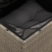 Set de muebles de jardín 9 pzas y cojines ratán sintético gris