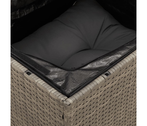 Set de sofás de jardín 10 pzas con cojines ratán sintético gris
