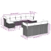 Set de sofás de jardín 11pzas con cojines ratán sintético beige