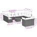 Set sofás de jardín con cojines 13 pzas ratán sintético beige