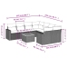 Set de muebles de jardín 9 pzas y cojines ratán sintético gris