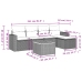 Set de muebles de jardín 6 pzas y cojines ratán sintético gris