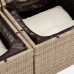 Set sofás de jardín 7 piezas y cojines ratán sintético beige