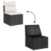 Set de sofás de jardín 10 pzas cojines ratán sintético negro