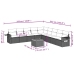 Set de sofás de jardín 10 pzas cojines ratán sintético negro