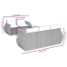 Set de muebles de jardín 6 pzas y cojines ratán sintético gris